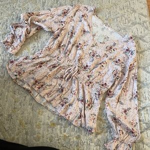 Women’s Floral Pink Maurice’s Long Sleeve Shirt, Size M